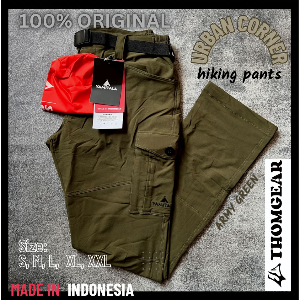 Yamitala Urban Corner Unisex Celana Gunung Outdoor Hiking  Pria Wanita Laki Laki Cewek Cewe Cowok Cowo Dewasa Quickdry Stretch Elastis Slim Fit Reguler Karet Pinggang Original Terbaru Ukuran S Xl 27 Jumbo Thomgear