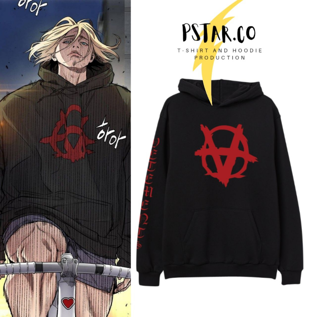 Jaket Hoodie Harry Shepherd Anarchy Manhwa Windbreaker Webtoon