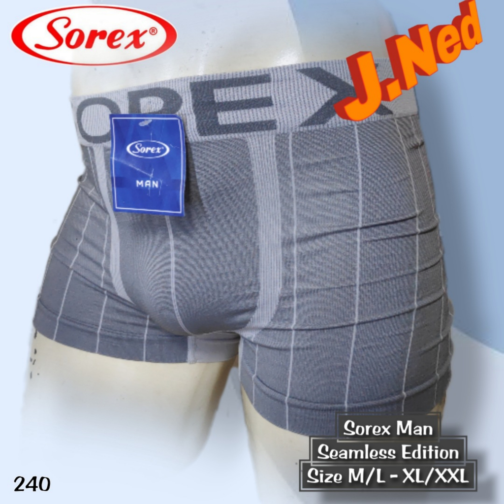 J240D 1 BOX ISI 2 PCS CELANA DALAM PRIA BOXER SOREX SIZE M - XXL