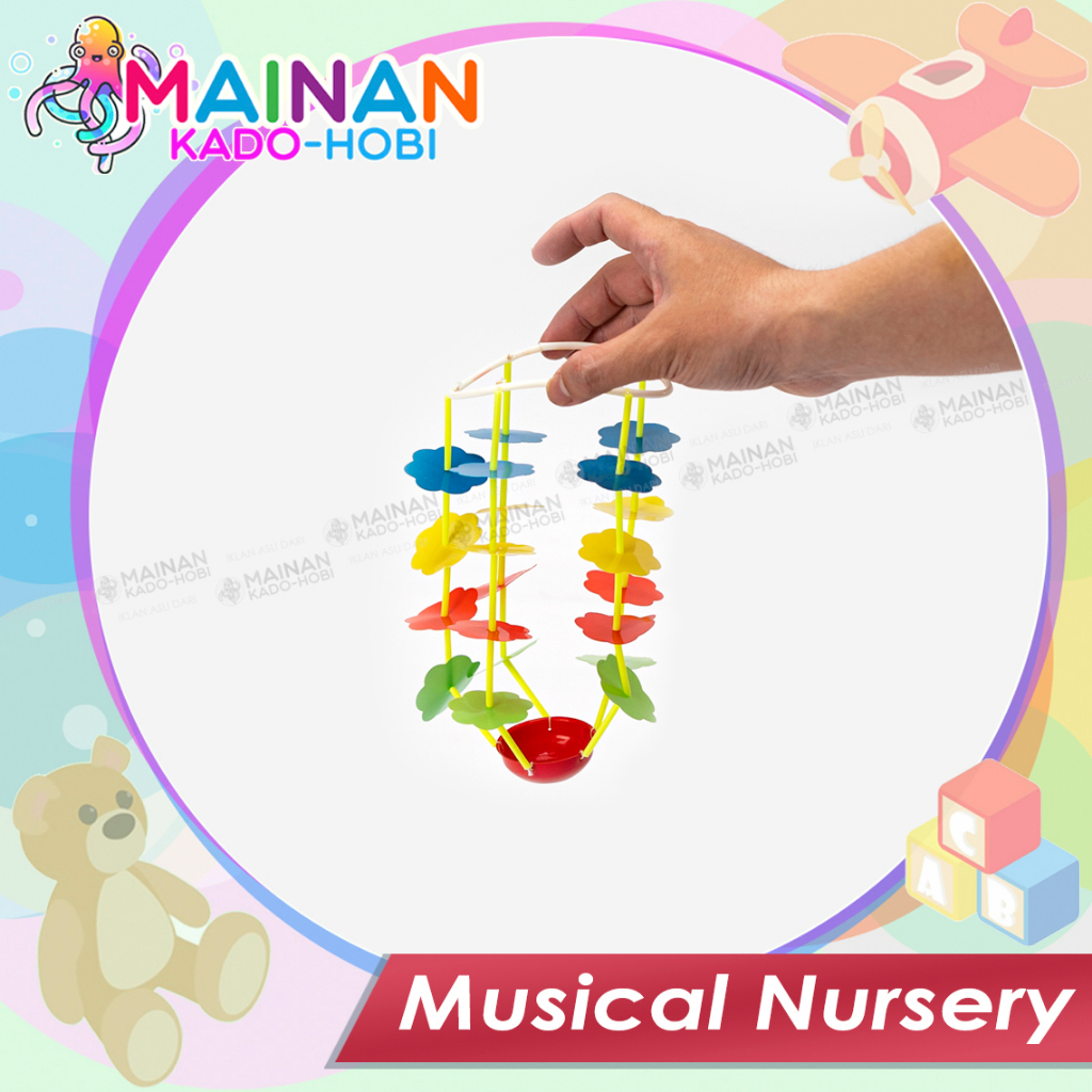 MAINAN EDUKASI ANAK BAYI BABY PUTAR MUSIK KERINCINGAN GANTUNG MUSICAL TOY NURSERY