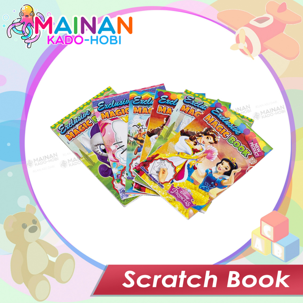 MAINAN ANAK TRADTIONAL JADUL MAGIC KOIN SCRATCH BOOK KARAKTER KARTUN