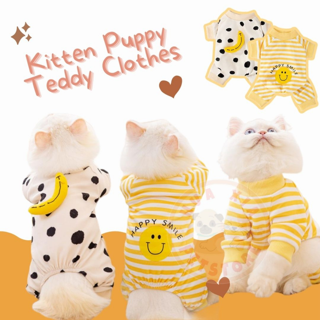 Baju Anjing Kecil / baju kucing /Jumpsuit Anjing Kucing Lucu