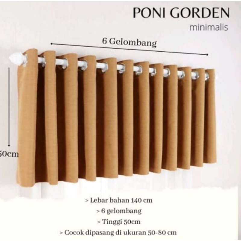 PONI GORDEN JENDELA PINTU BLACKOUT MINIMALIS