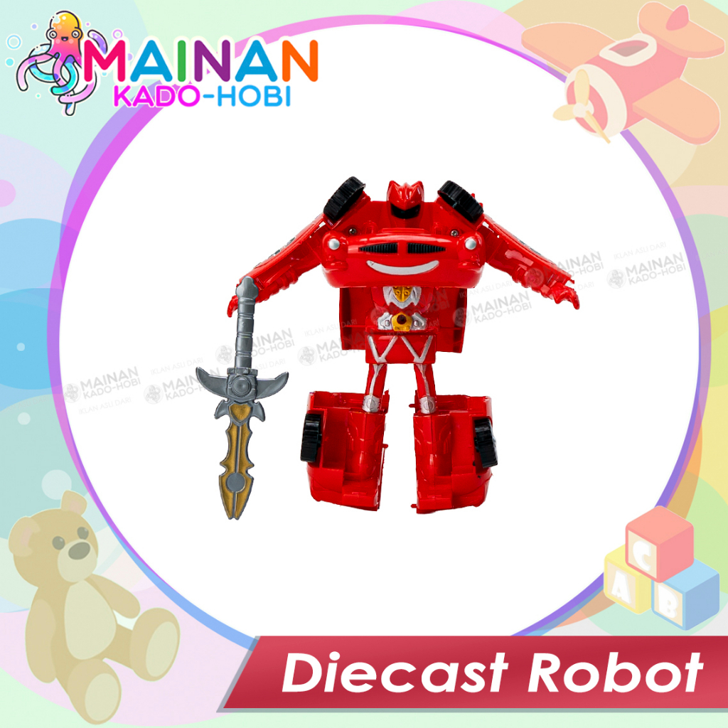 HADIAH KOLEKSI MAINAN ANAK ROBOT TRANSFORM DIECAST CAR MOBIL VANGUARD