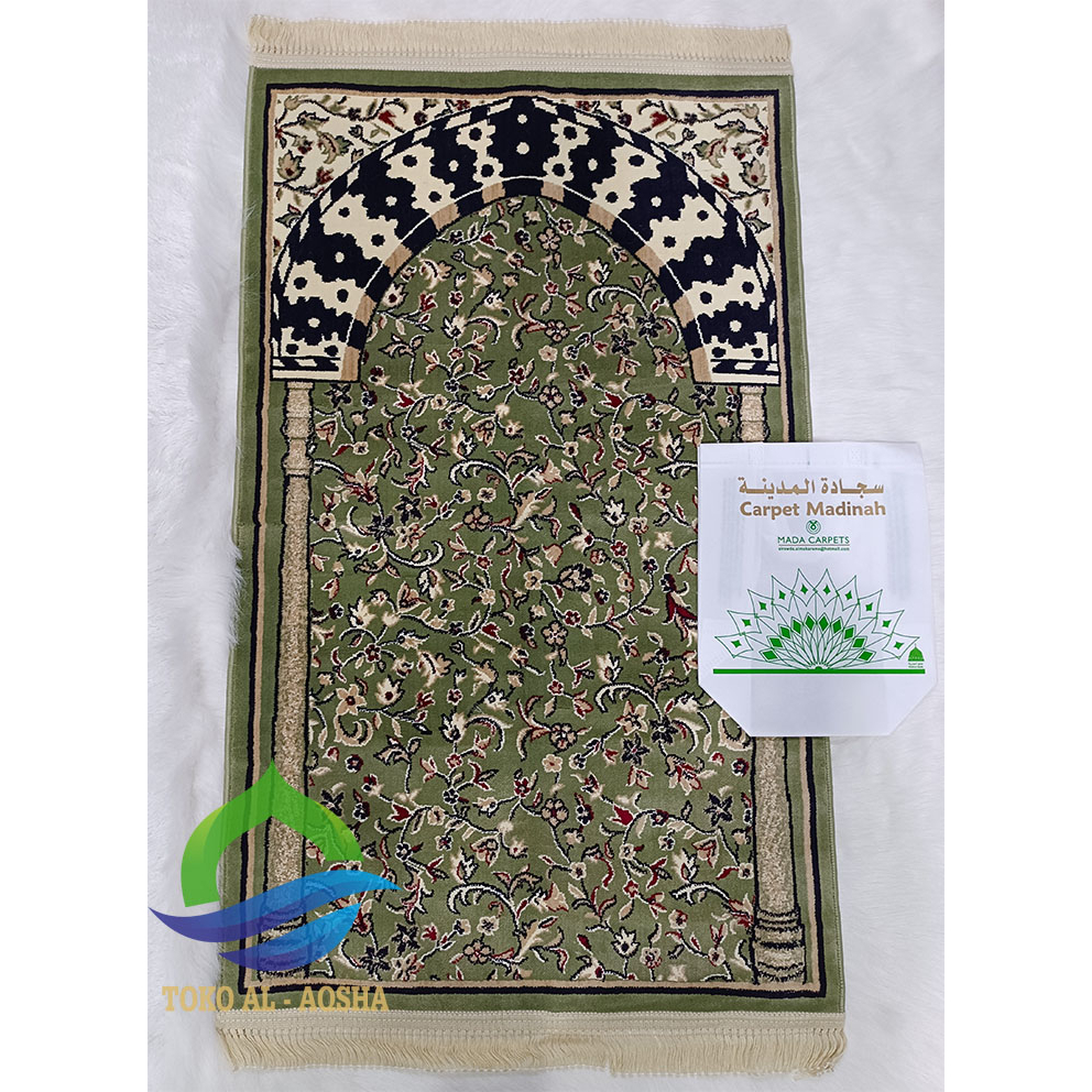 Sajadah Mihrab Madinah-Rawdah Rug hijau Original