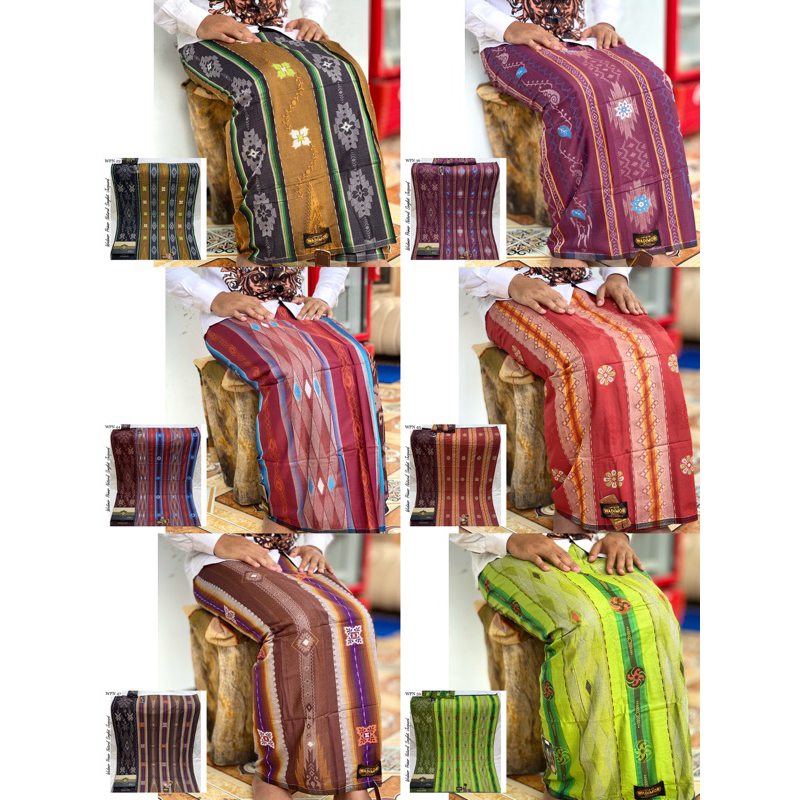 Sarung Wadimor Primer Natural Songket Jacquard motif BHS Jaguar