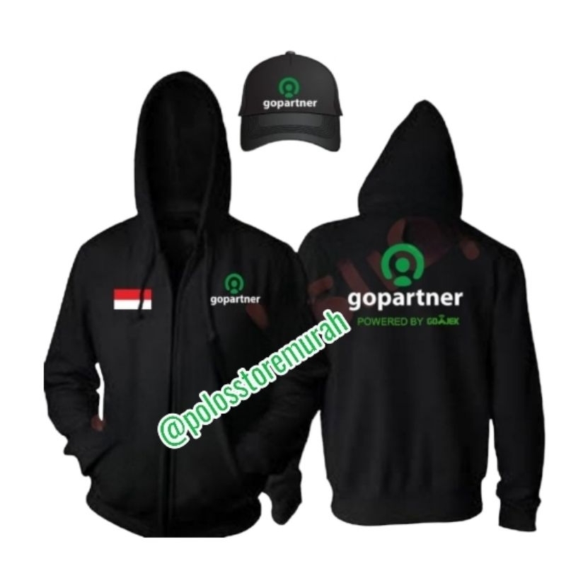 JAKET SLETING DRIVER GOPARTNER FREE TOPI