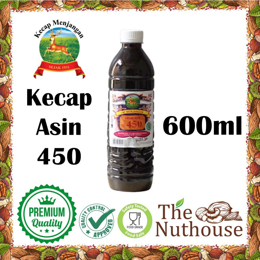 600ml Kecap Asin Cap Menjangan No. 450