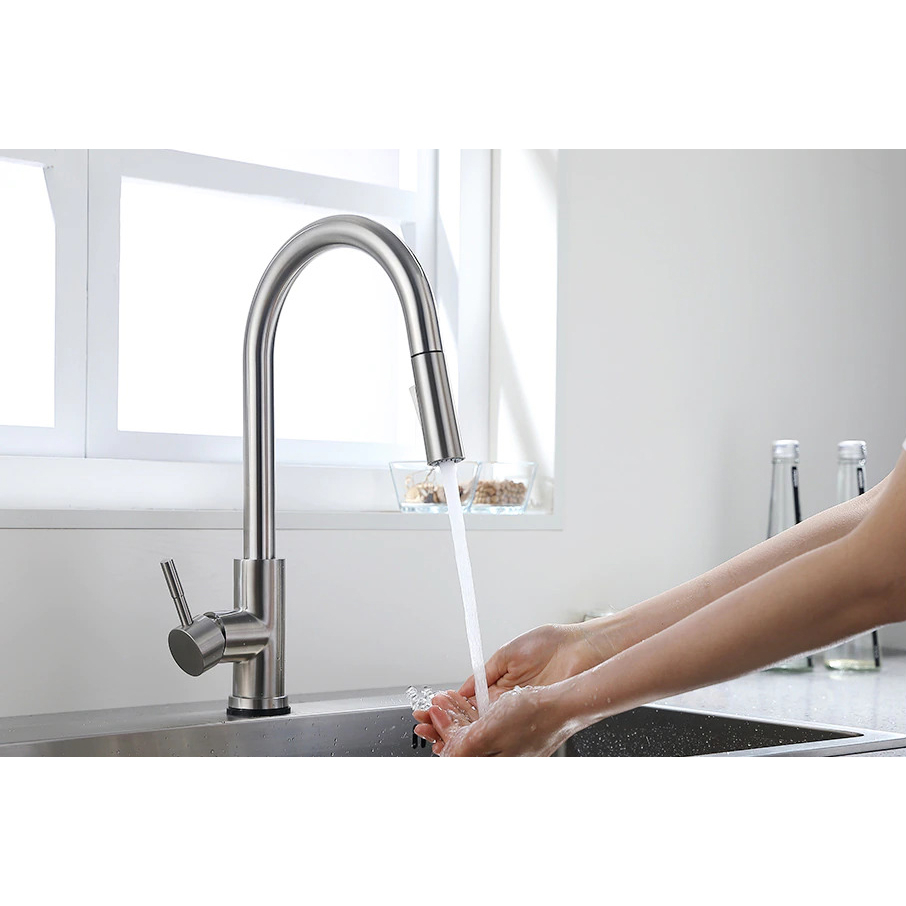 Keran Wastafel Sensor Sentuh Pull Out Sink Faucet 360 Rotation - FAC36