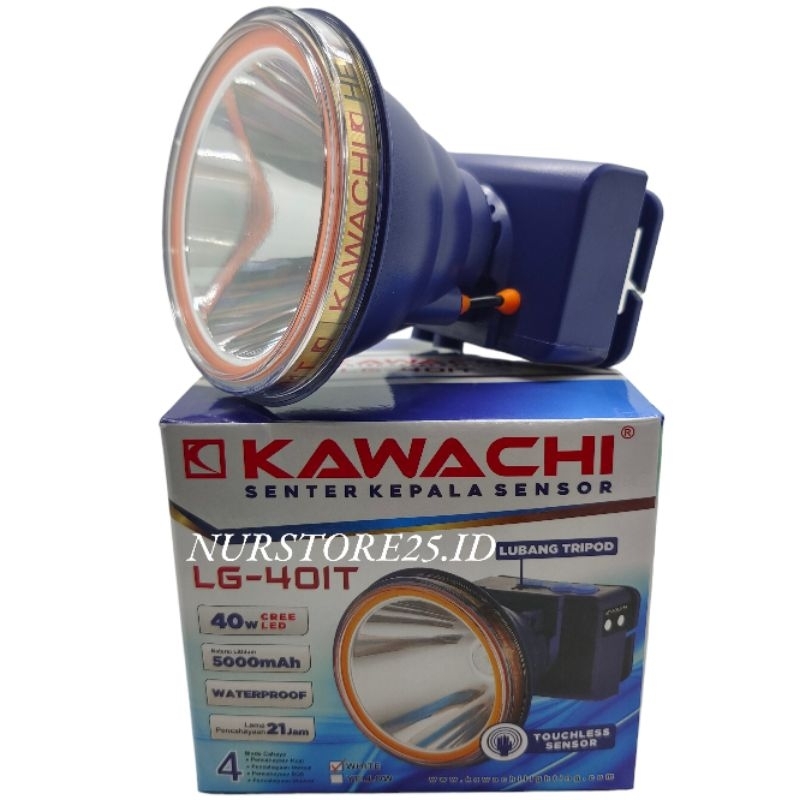 Senter Kepala 40 Watt Kawachi LG-401T Dengan Fitur Sensor  Headlamp Senter Kepala Super Terang