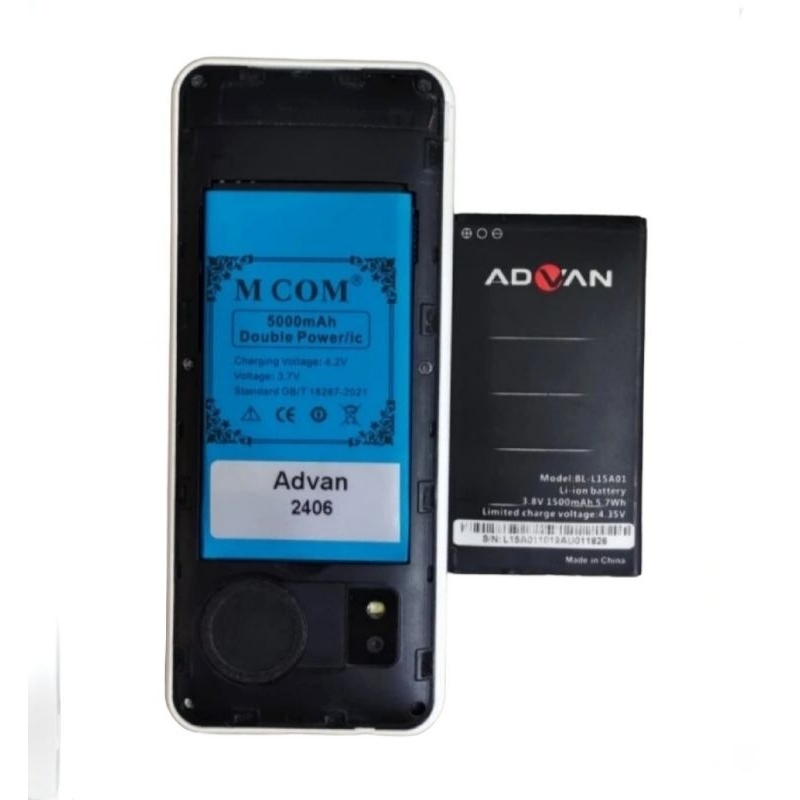 Baterai MCOM for Advan 2406 Double Power 5000mAh batere batre batrai battery