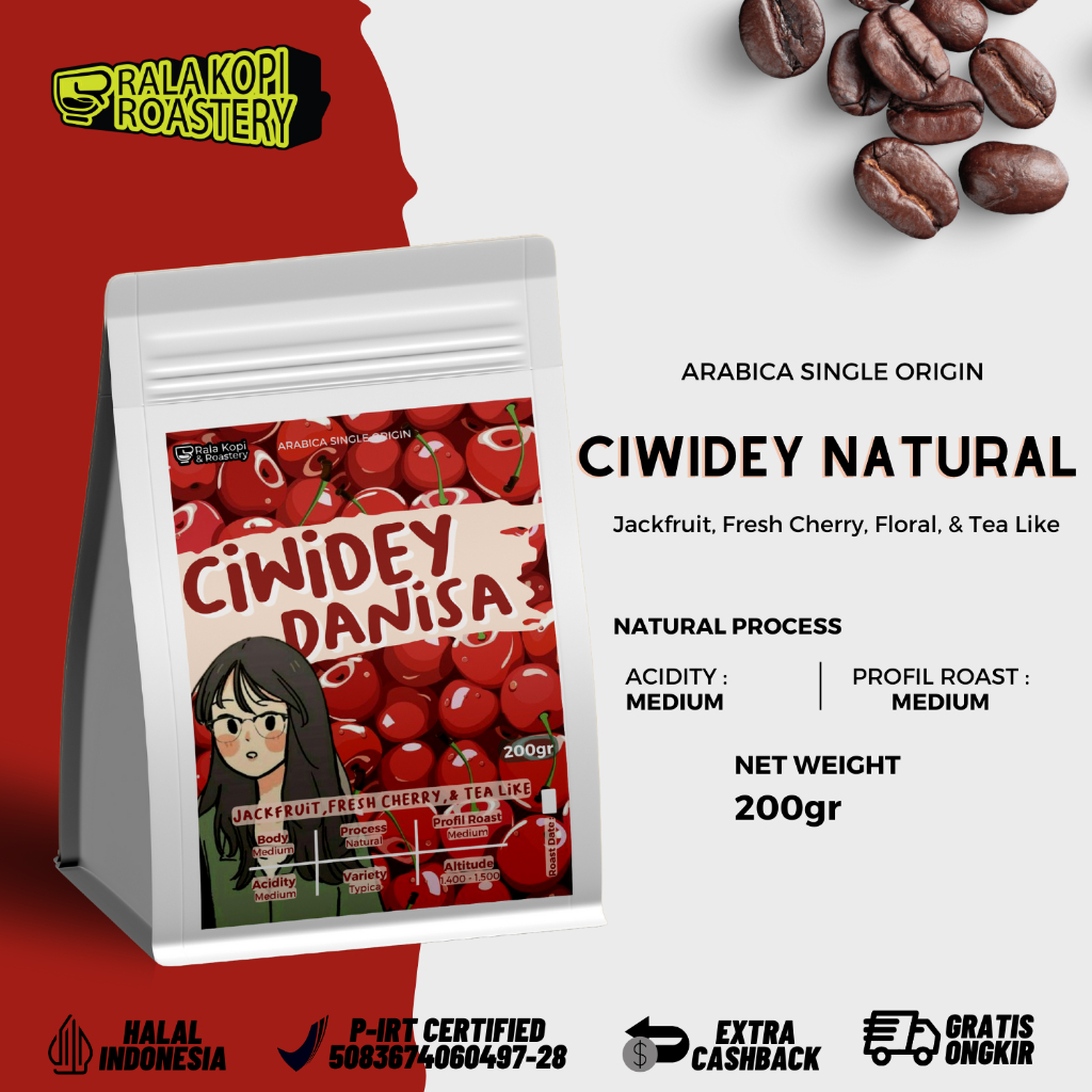 

Kopi Arabika CIWIDEY DANISA | Biji Kopi Single Origin Arabica 200gr