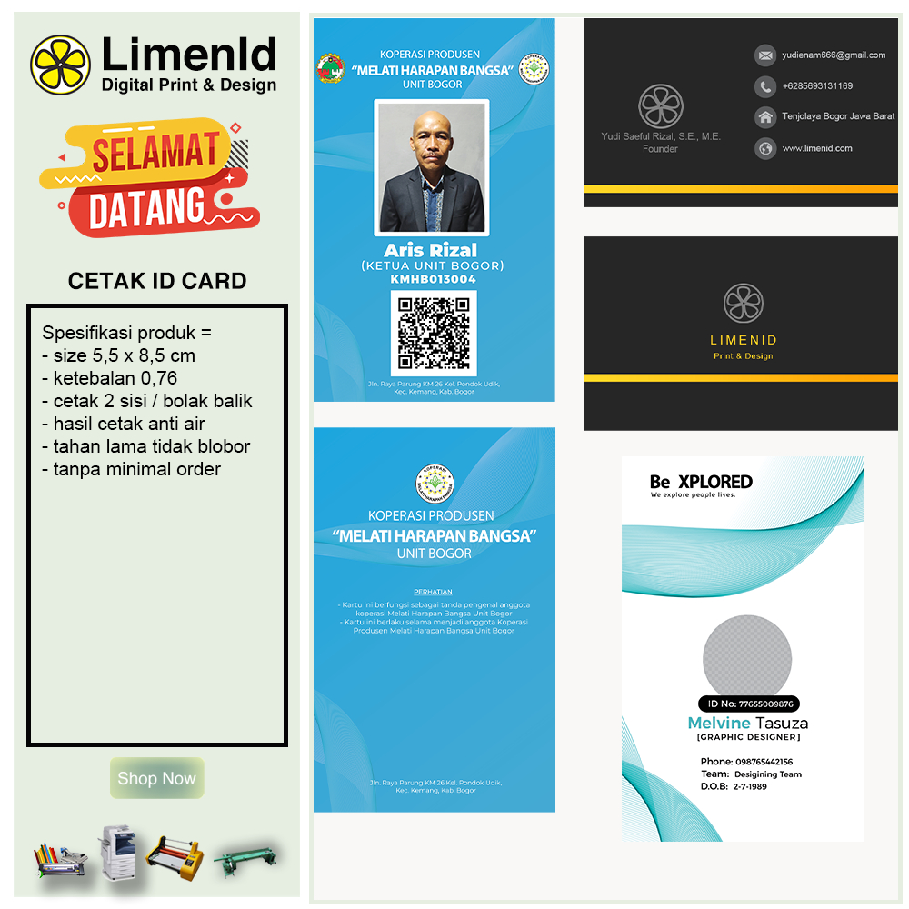 

Cetak Idcard / Cetak KARTU / Bahan PVC Premium Cetak Idcard Berkualitas
