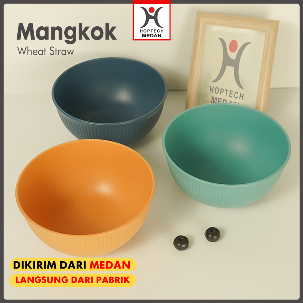 Mangkok Jerami  Wheat Straw / Mangkok Kuah Gandum Wheat / Mangkok Gandum Warna Pastel