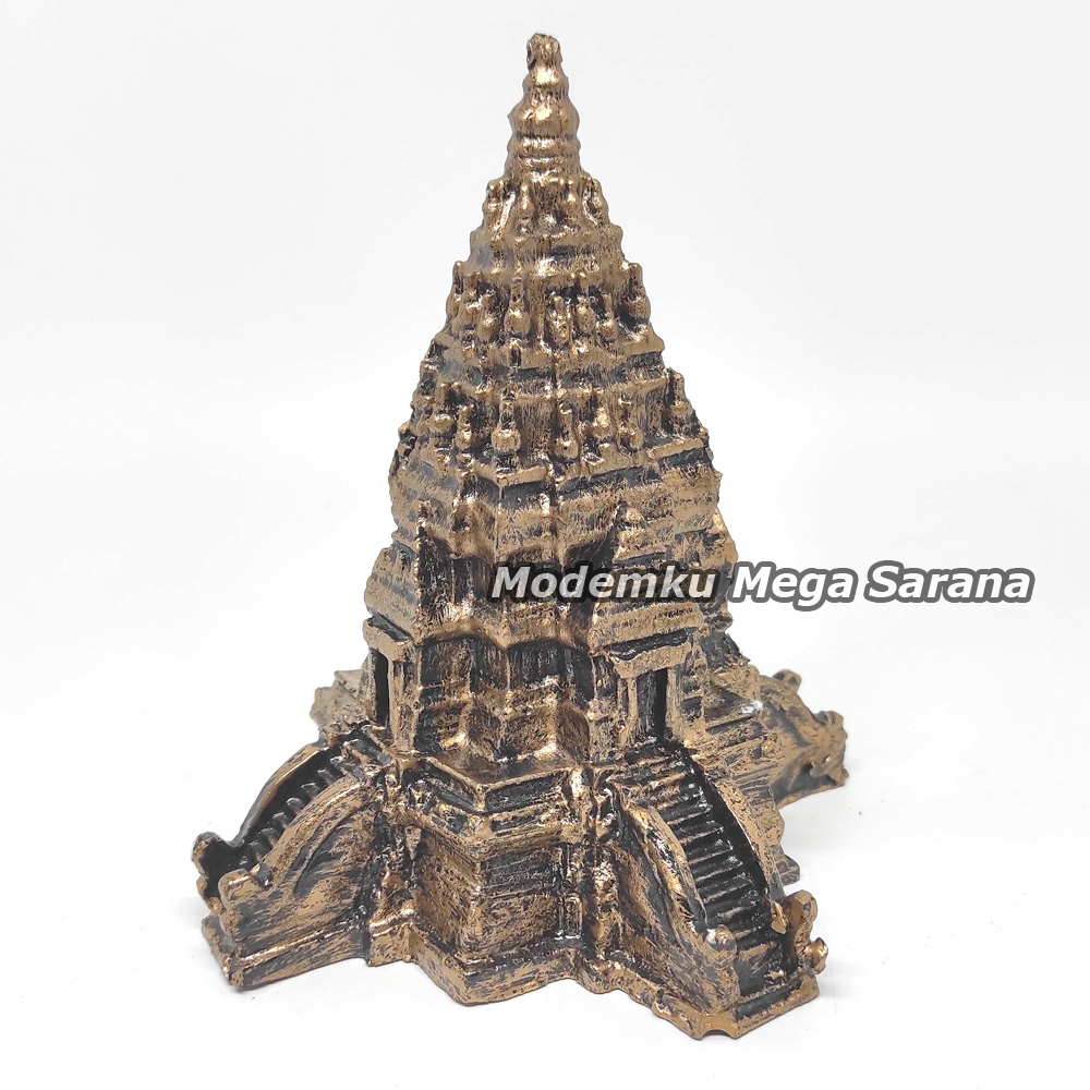 Souvenir Miniatur Candi Prambanan Temple Empat Pintu Fiber 12x12x14 cm Cinderamata Oleh Oleh Khas Jogja Indonesia