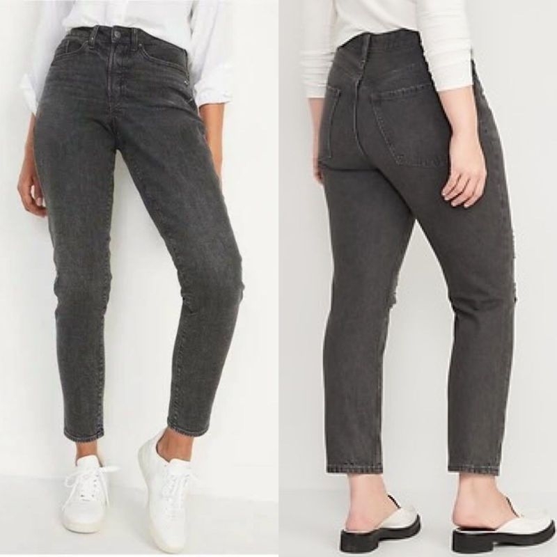 Old Navy high waisted button ankle denim pants