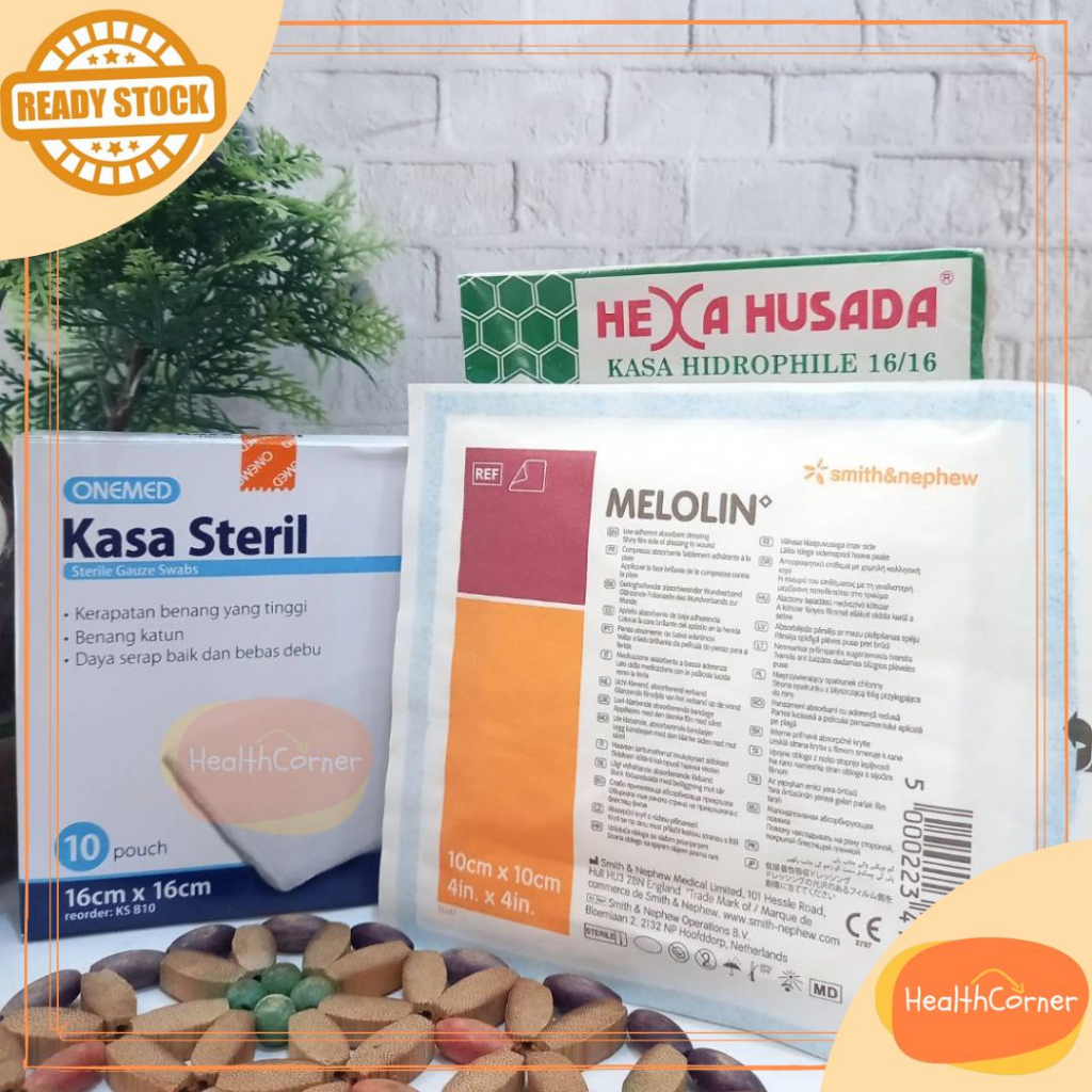 Onemed Kasa Steril 16x16 / One Med Hexa Husada Perban Penutup Luka Kasa Hidrofil Kotak / Melolin Plester Luka