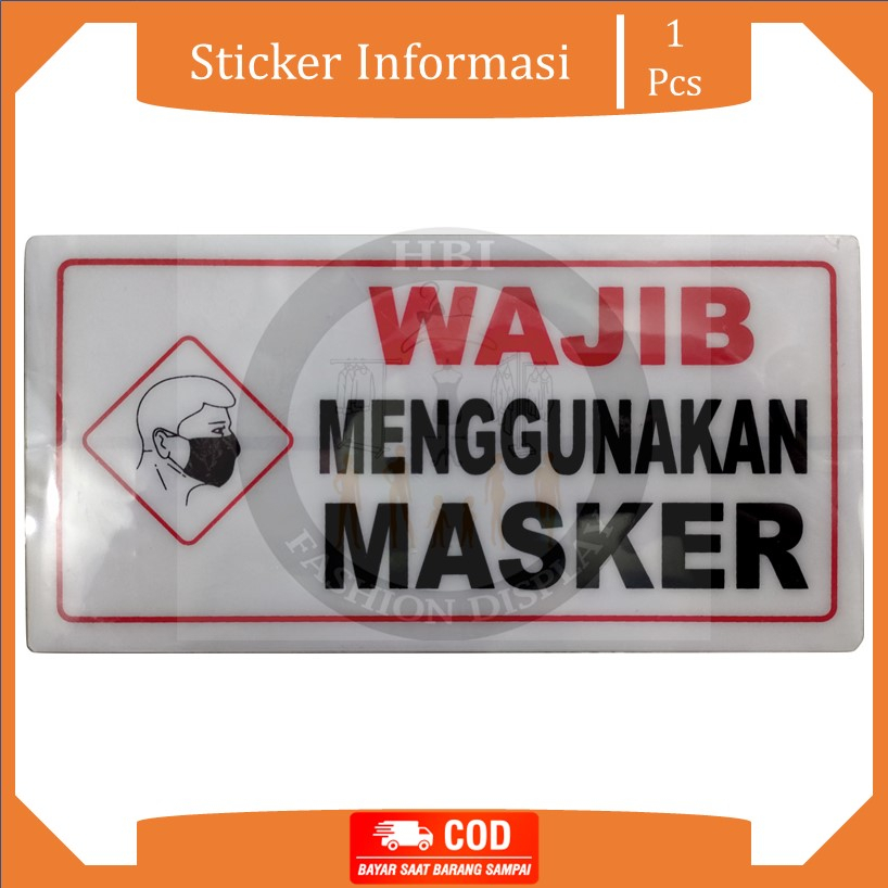 

Stiker Papan Nama Wajib Menggunakan Masker