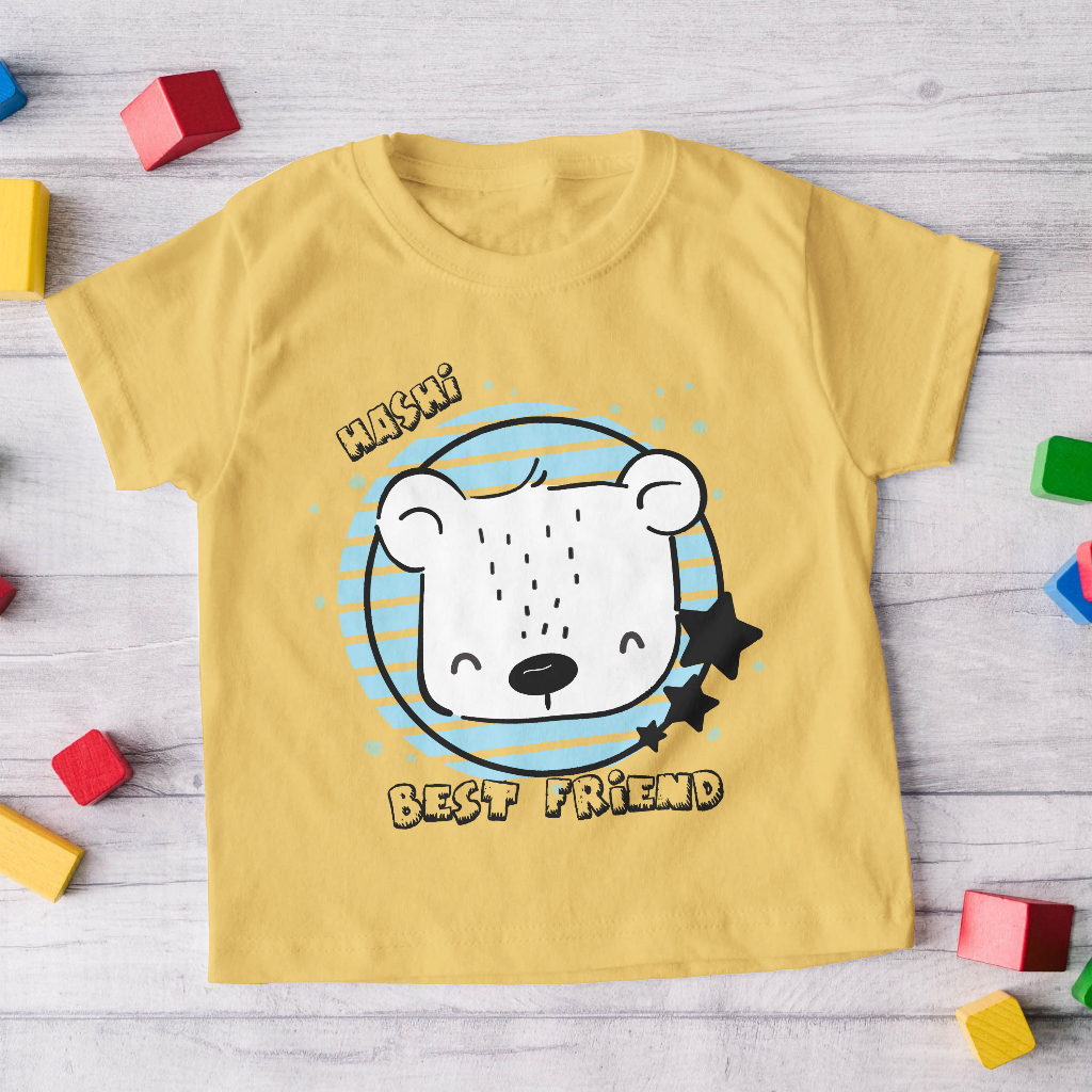 Kaos Anak Hashi Best Friend Bear - Atasan Anak Laki Laki dan Perempuan