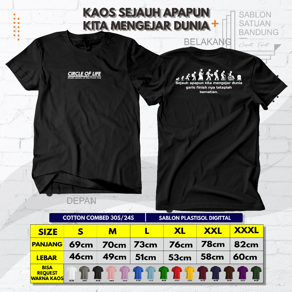 Kaos Sejauh Apapun Kita Mengejar Dunia Garis Finishnya Tetap Kematian
