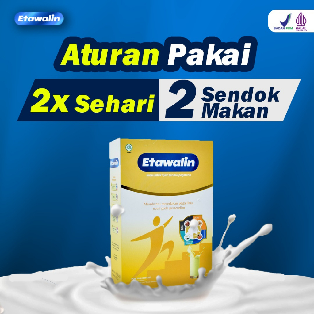 Etawalin Paket 2 Box – Susu Etawa Tingkatkan Kepadatan &amp; Kesehatan Tulang Sendi Atasi Nyeri Sendi  Asam Urat Rematik Reumatik Cocok Untuk Lansia