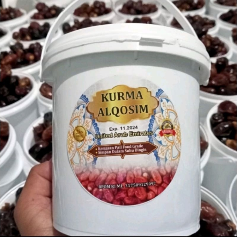 ( Exp 2024 )Kurma Sukari 1kg Gram ember / Kurma Sukkari Sukari 850 Gram Basah AlQasim