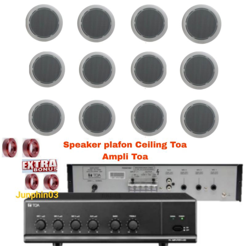 Sound system Toa Ruangan Paket Speaker plafon Toa Ampli