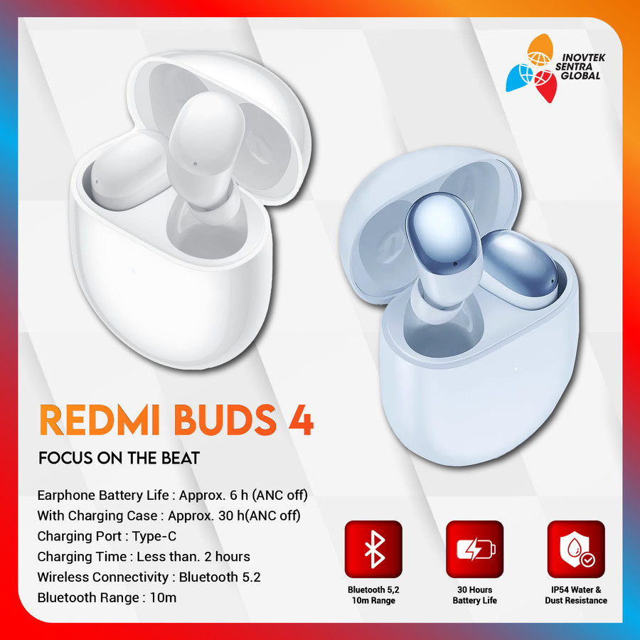 Mi Redmi Buds 4 / 4 PRO TWS Bluetooth Earbuds Earphone Garansi Resmi