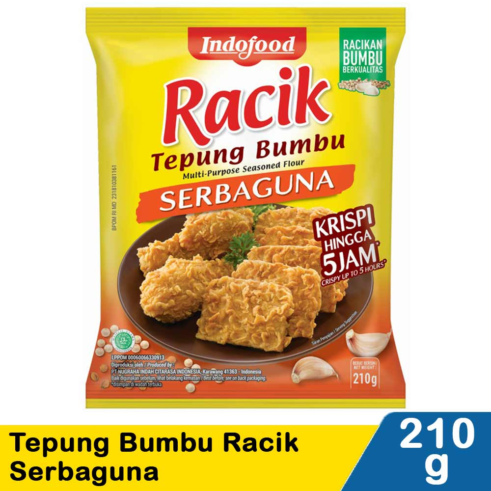 

RACIK SERBAGUNA KRISPI 5 JAM INDOFOOD TEPUNG BUMBU SERBAGUNA 210gr