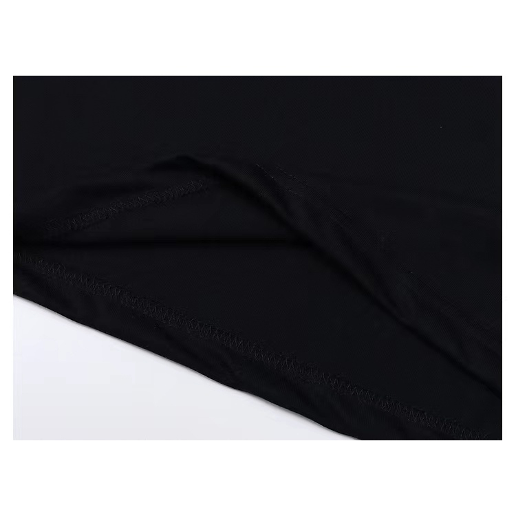 American Retro Baju Kaos Wanita Lengan Pendek Letter Motif Printed Kaos Hitam Oversize Kekinian Kaos Basic