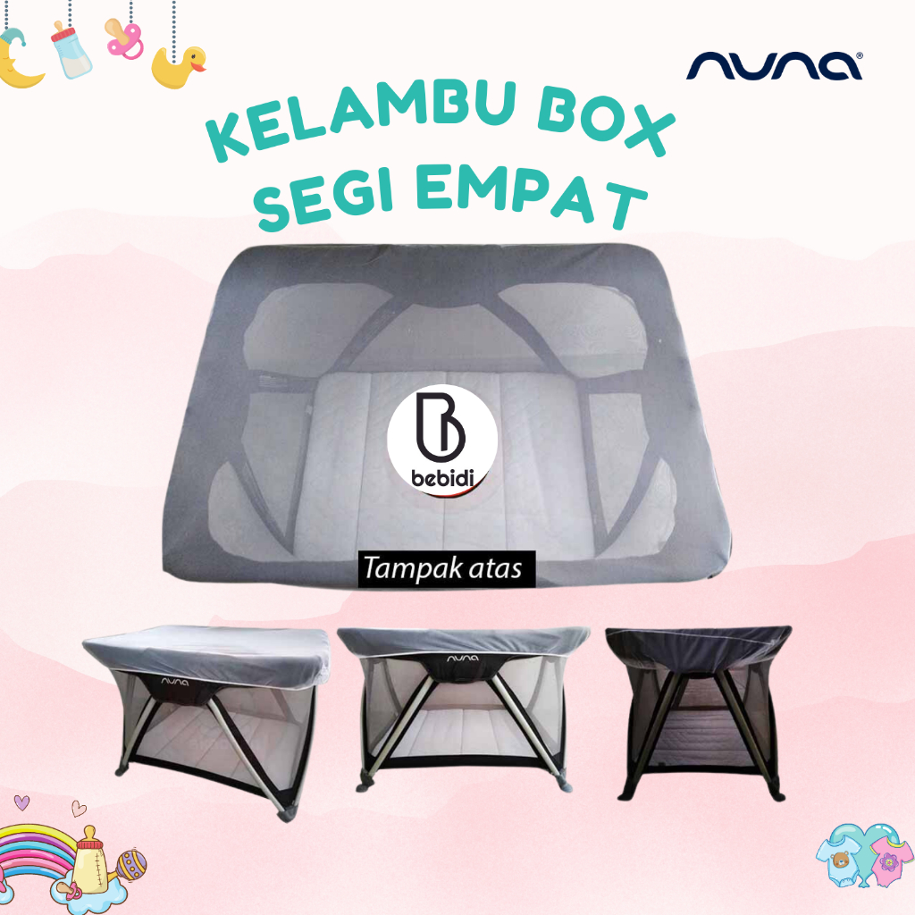 PO KELAMBU BOX Bayi NUNA Model SLIP ON - sarung anti nyamuk akachan praktis pliko baby does