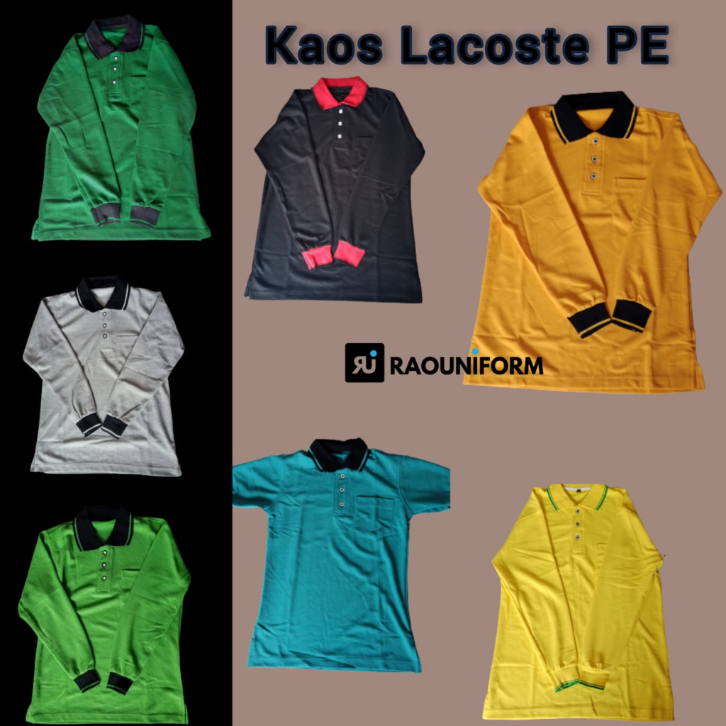 Kaos Pria Lengan Panjang/Kaos Murah/Baju Polo Katun Pria/Kaos Polo Pria/Baju Polos Katun Panjang/Kaos Polo Custom Bordir