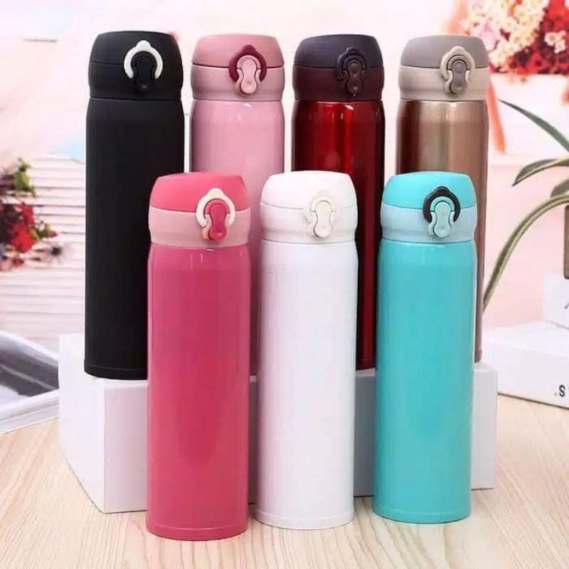 Termos Kancing Thermos Air Panas Kancing Polos Termos Travel 500ml Grosir