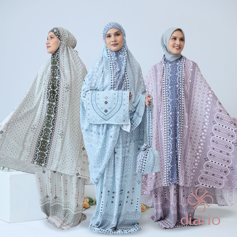 Diario X Dwihanda - Mukena Sejiwa Prayer Set 2in1 Free Sajadah Travel