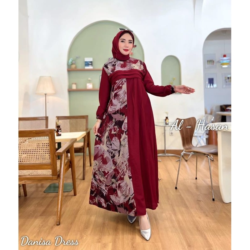 DANISA DRESS by Alhasan / GAMIS POLO LINEN PREMIUM / DRESS LEBARAN VIRAL