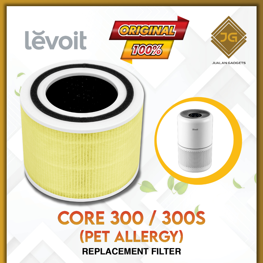 Replacement Filter for Air Purifier Levoit Core 300 Yellow-Pet Allergy
