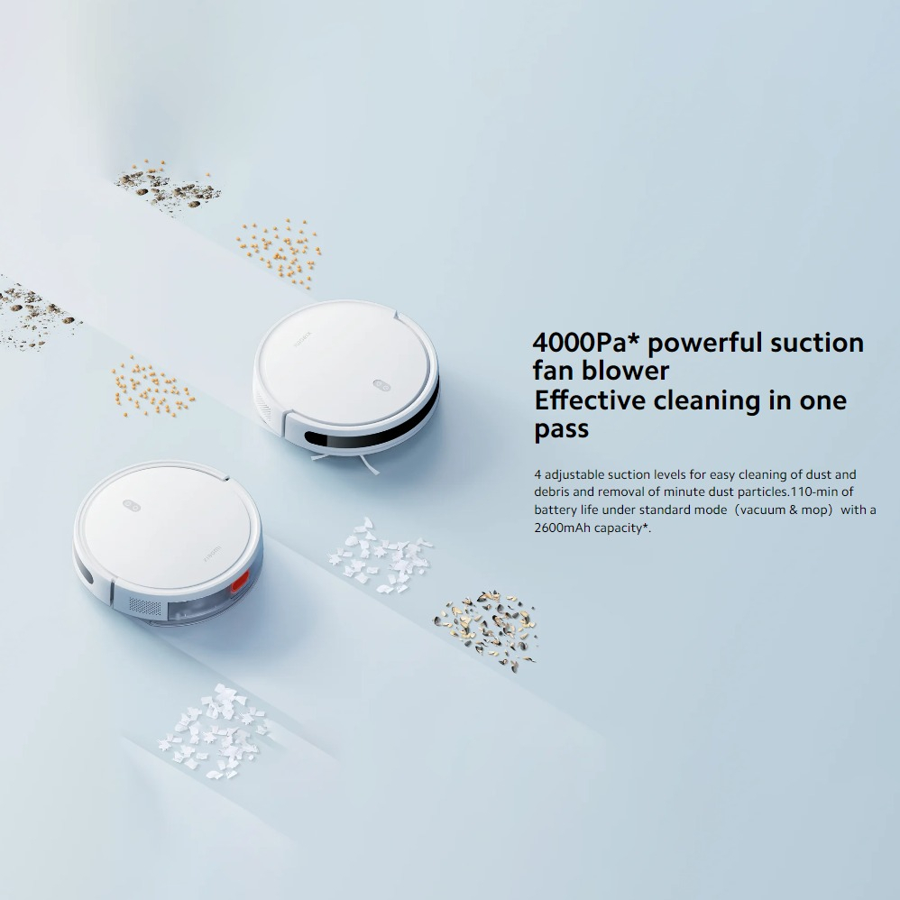 Xiaomi Robot Vacuum E10 Sweep and Mop Daya Hisap 4000Pa Penyedot Debu