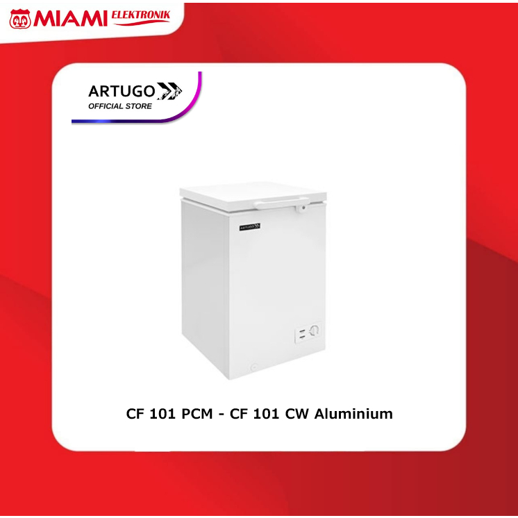 ARTUGO CHEEST FREEZER CF 101 PCM - CF101 CW Aluminium 105 LITER