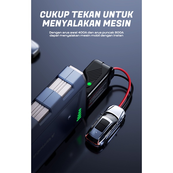 NAMOTA Car Jump Starter Portable Aki Mobil Powerbank Charger NC-T01 8000 mAh