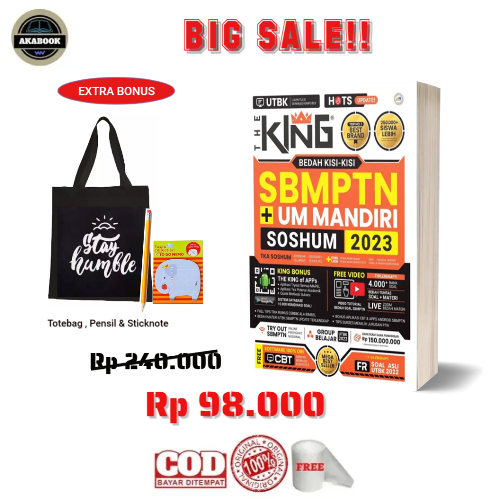 Buku SBMPTN Soshum 2023 The King SBMPTN SOSHUM 2023 Buku SBMPTN 2023 SOSHUM