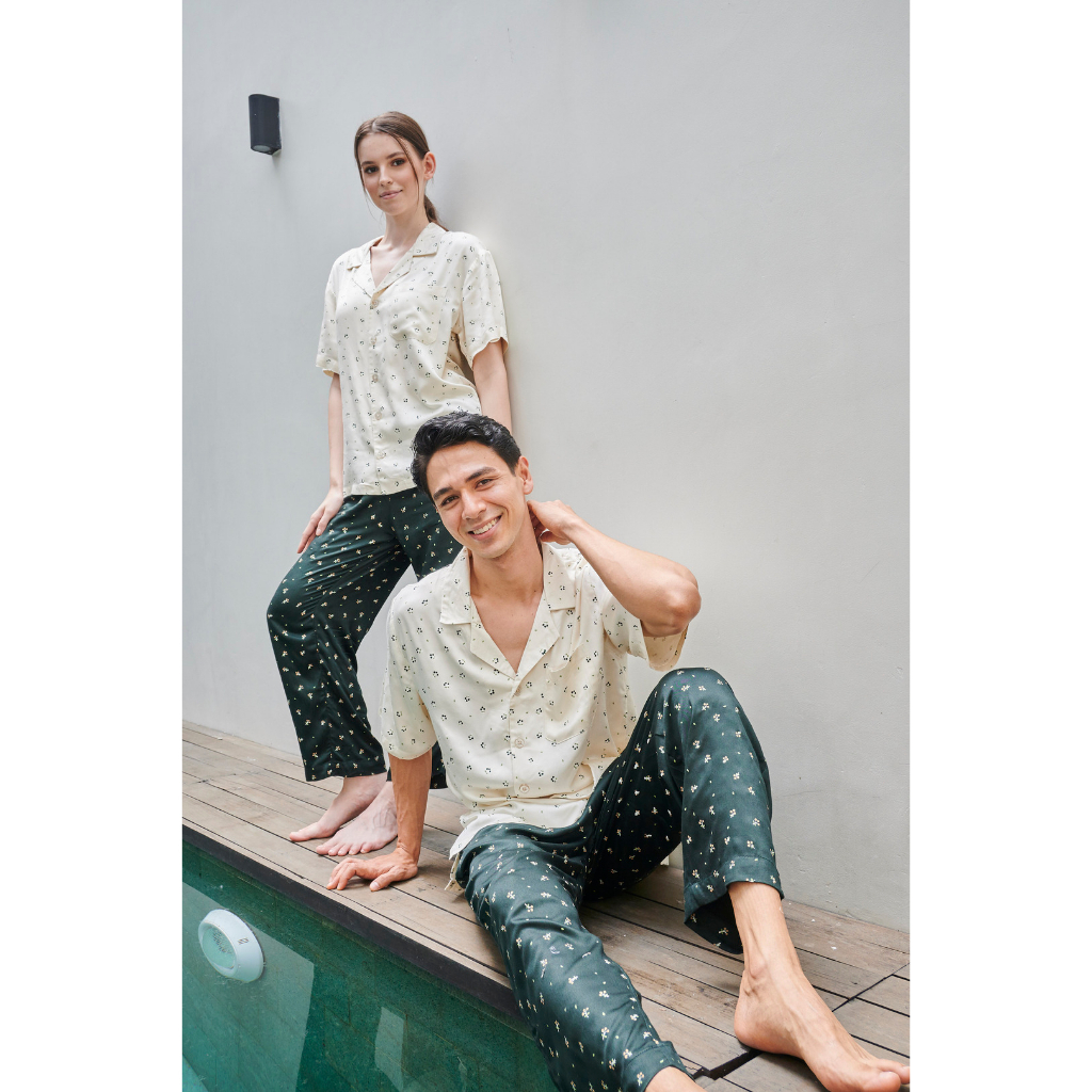SLEEP PROJECT Unisex Pajama Set PEONY Piyama Rayon Twill