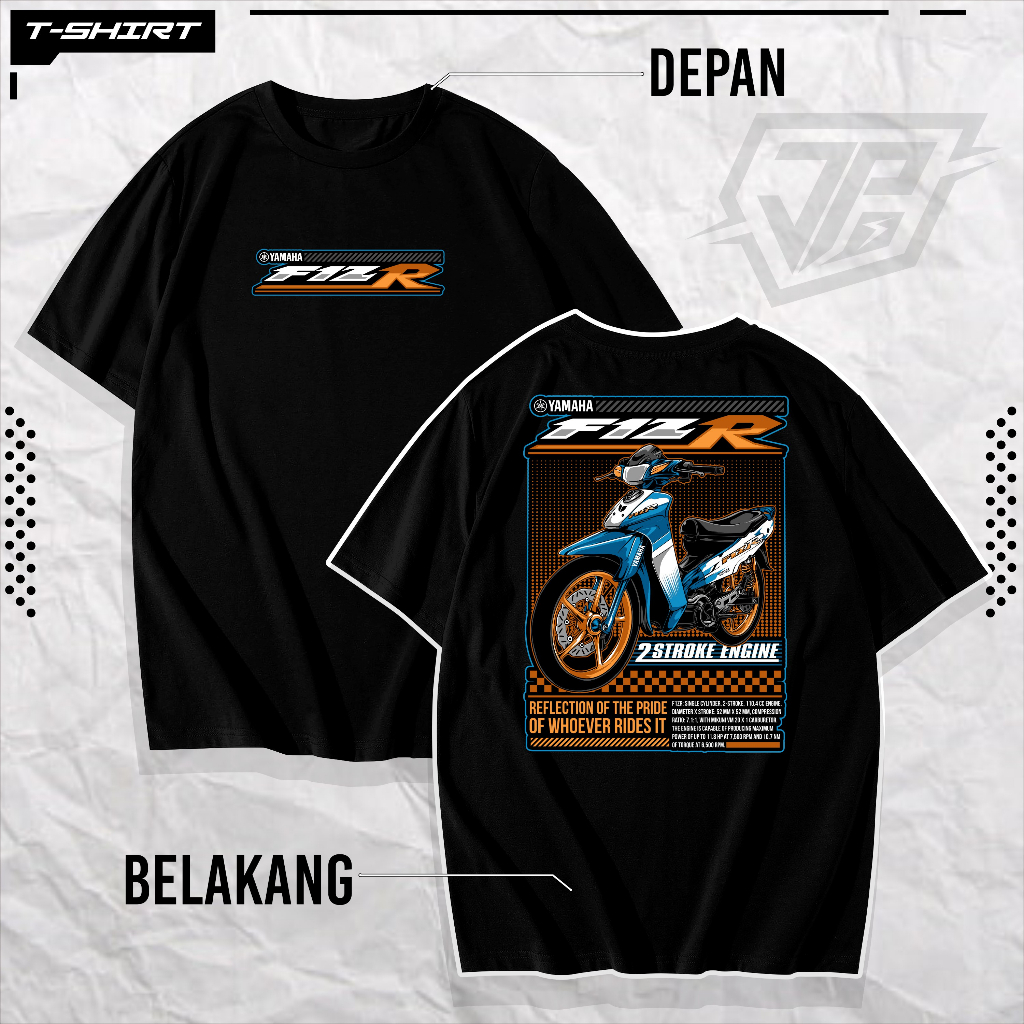 SJP Kaos 2 STROKE 2 TAK Kaos Racing Yamaha FIZ R 2 STROKE ENGINE BAJU RACING ORIGINAL