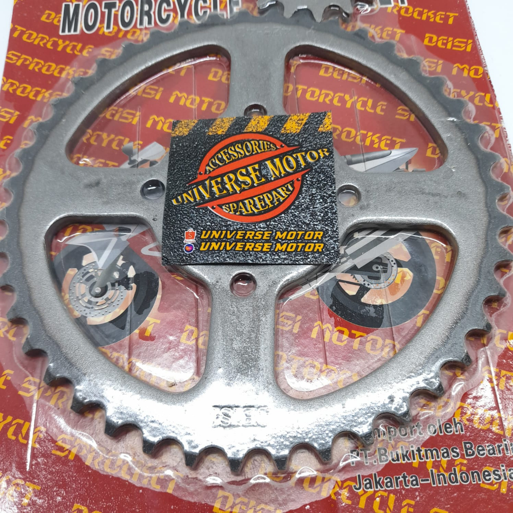 GEAR PRESS GIR SET DEPAN BELAKANG SATRIA FU150 FU 150 FU LAMA 14T 43T 2013 KEBAWAH