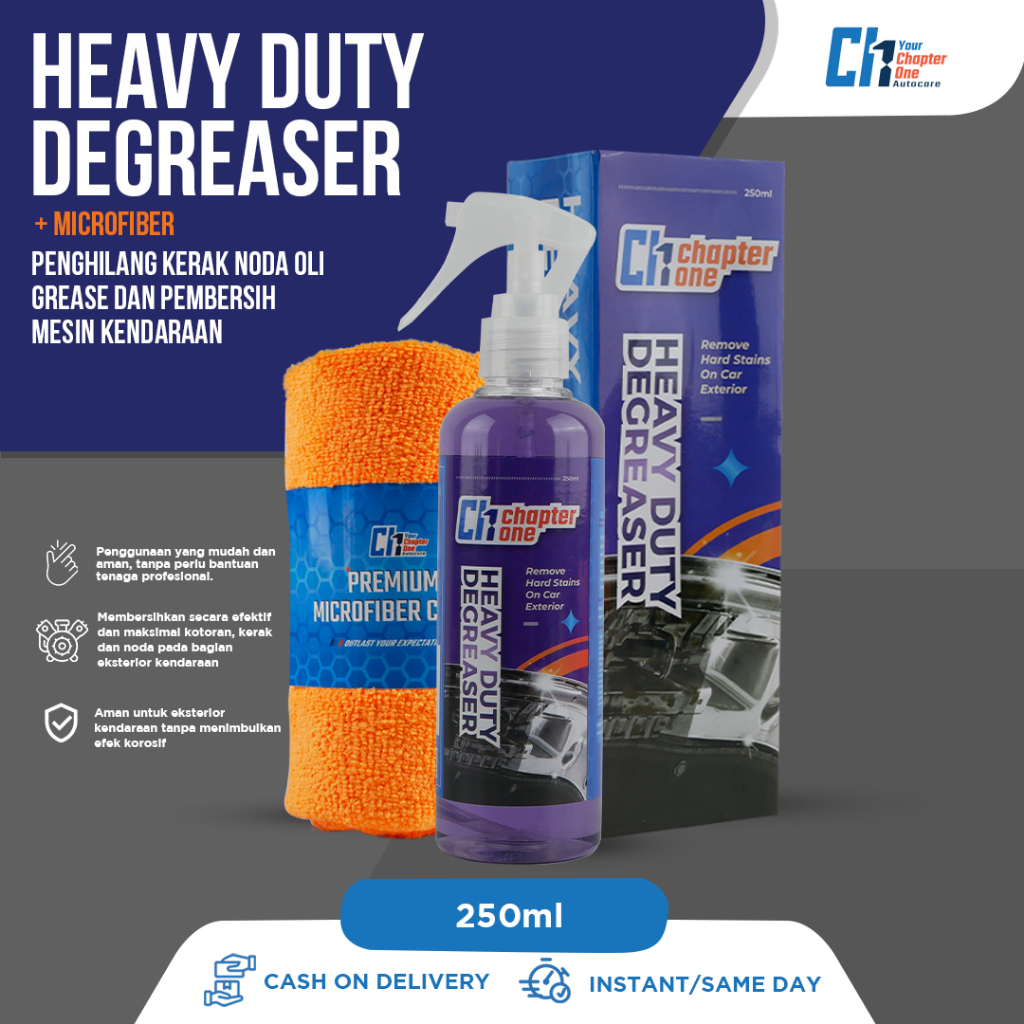 Chapter One Heavy Duty Degreaser  250 ml Penghilang Kerak Noda Oli , Grease Dan Pembersih Mesin Kendaraan