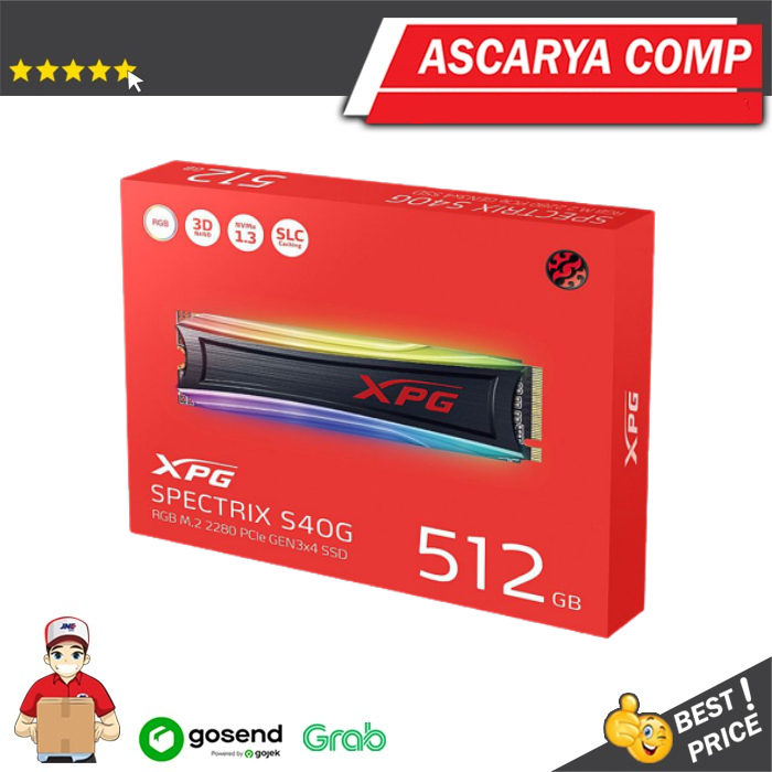 ADATA SSD RGB XPG SPECTRIX S40G 512GB PCIE GEN3X4