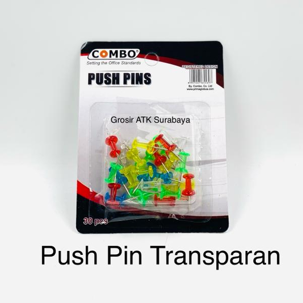 

Push Pin / Jarum Tekan / Paku Pin Combo Transparan