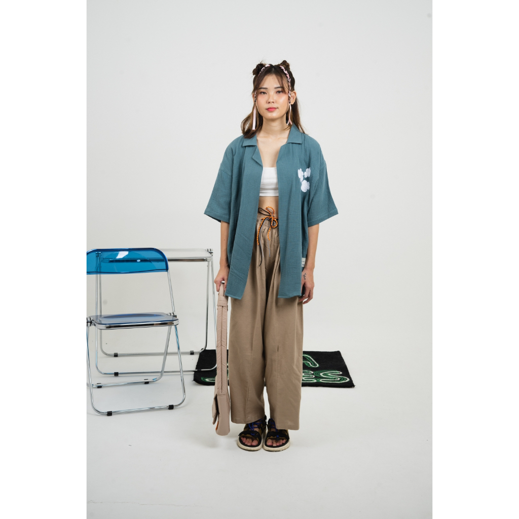 JAVAJONES Oversized Shirt Khai Lucky | Kemeja Katun Linen Pria Wanita