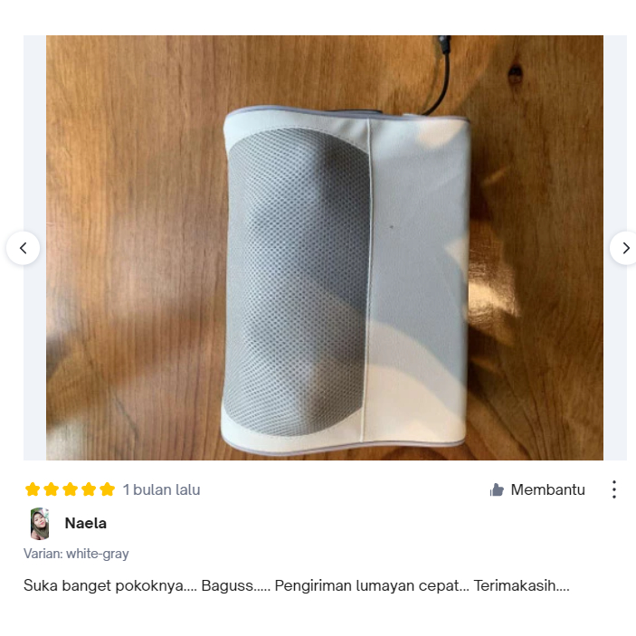 BOMIDI Bantal Pijat Massage Pillow Leher MP1 Portable Elektrik Mobil