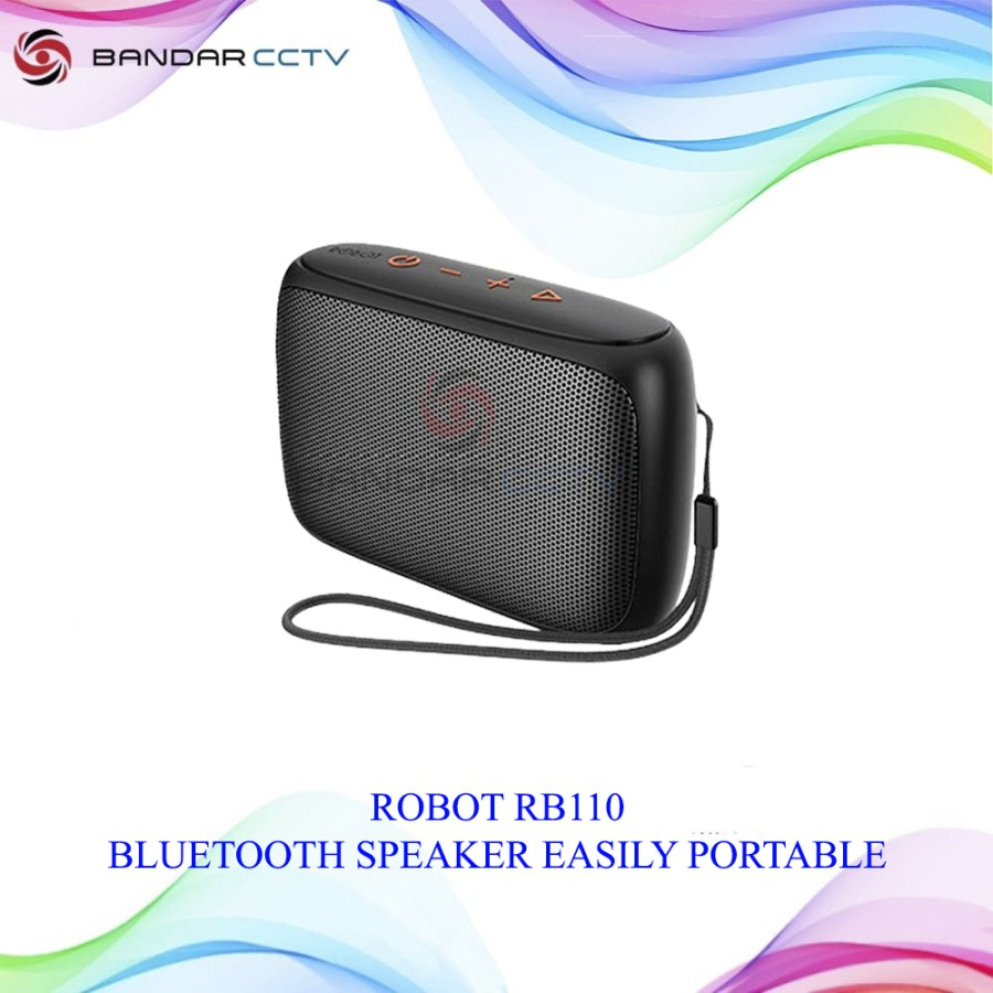 ROBOT RB110 BLUETOOTH SPEAKER EASILY PORTABLE (BLUETOOTH 5.0) HITAM