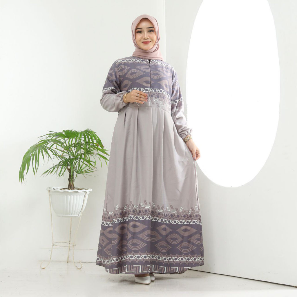 Saroja | Falia Dress Maxmara Silk Premium Gamis Syar'i Ramadhan